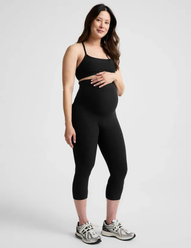 Beyond Yoga Spacedye Love the Bump caprileggings svart gravid