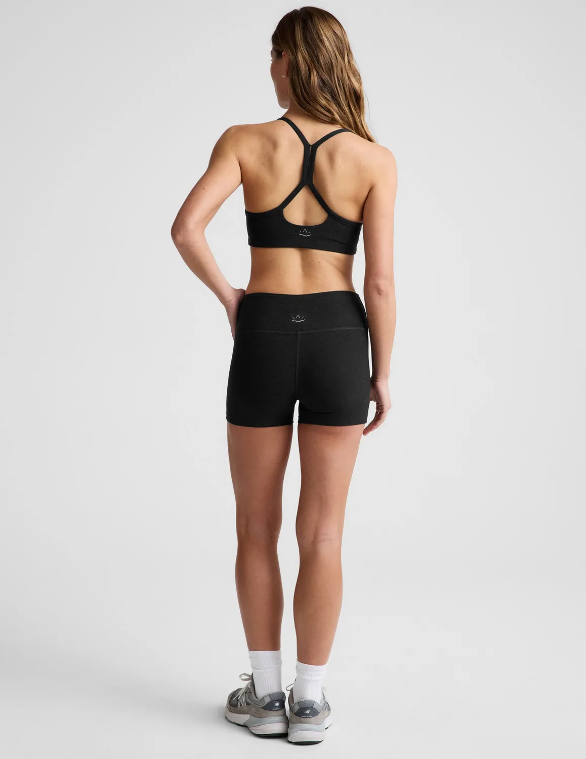 Beyond Yoga Spacedye Keep Pace 3” No Front Seam Shorts Darkest Night