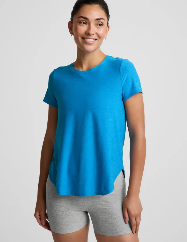 Beyond Yoga Featherweight On The Down Low t-shirt Malibu Lagoon lös