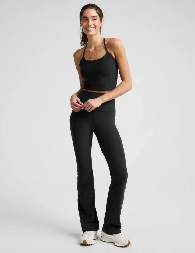 Beyond Yoga Spacedye Practice Bootcut träningsbyxor 31" Darkest Night