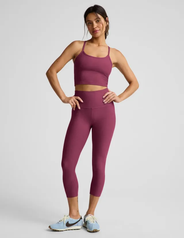 Beyond Yoga Spacedye Walk And Talk Capri 20.5" Pomegranate röd