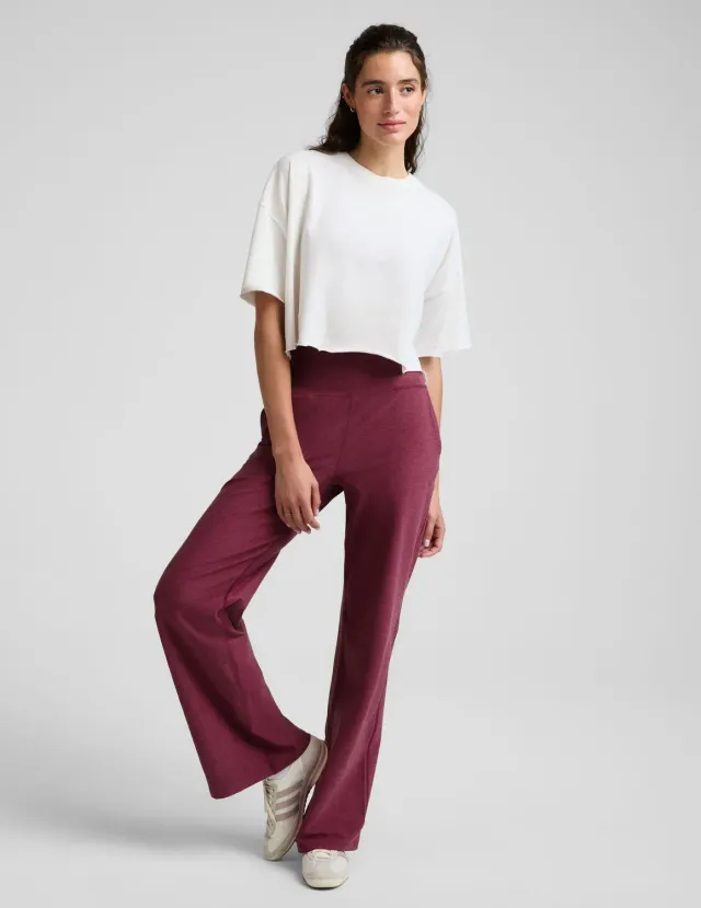 Beyond Yoga Spacedye Laid Back Wide Leg Pant 29" träningsbyxor Pomegranate vida