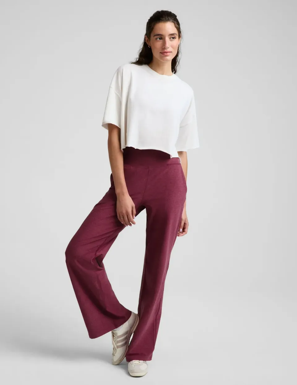 Beyond Yoga Spacedye Laid Back Wide Leg Pant 31 byxor Pomegranate