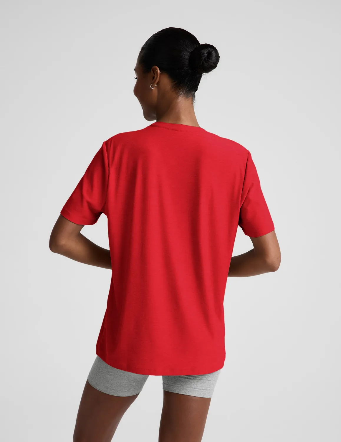 Beyond Yoga Always Beyond Crew Tee 2.0 t-shirt Chili Red Heather lätt
