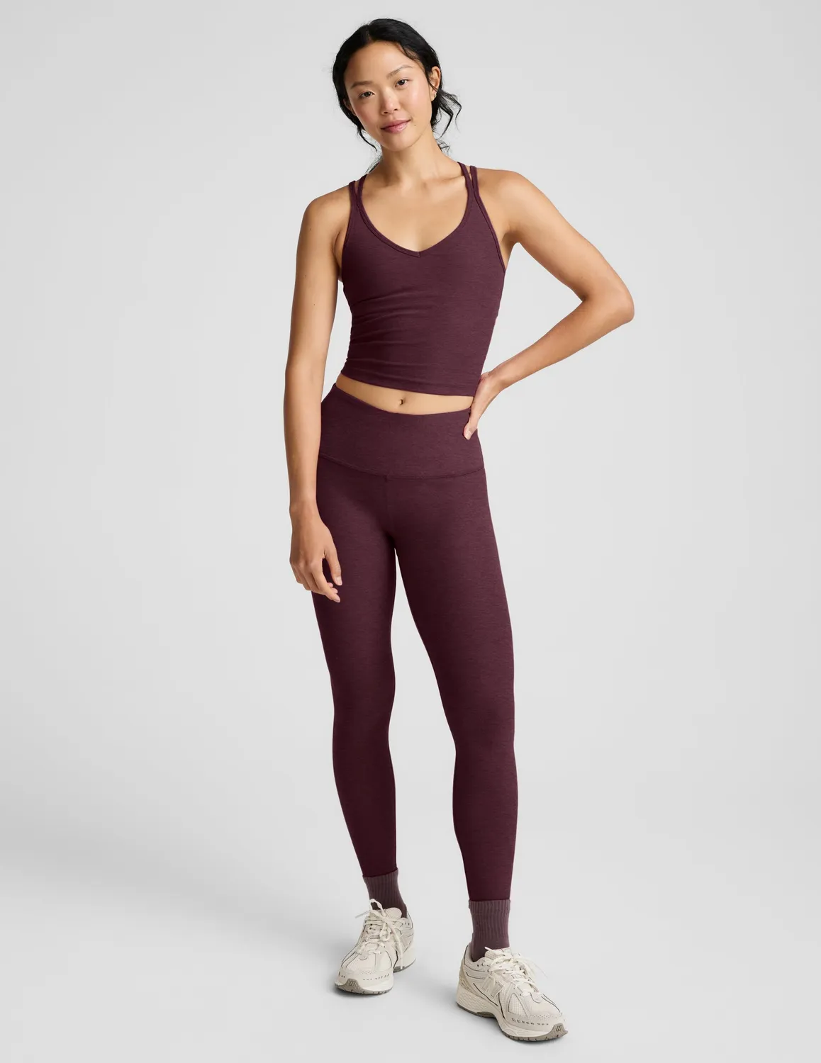 Beyond Yoga Spacedye Get Across träningslinne Cabernet korsrygg