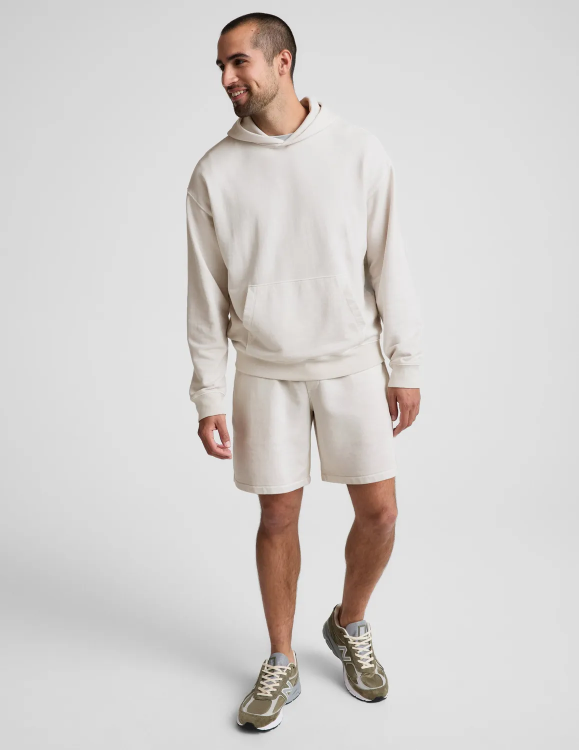 Beyond Yoga Beach Washed Terry hoodie vit bomull