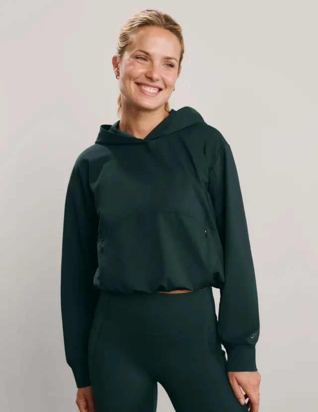 Beyond Yoga Pacer Fleece-Backed hoodie mörkgrön fodrad