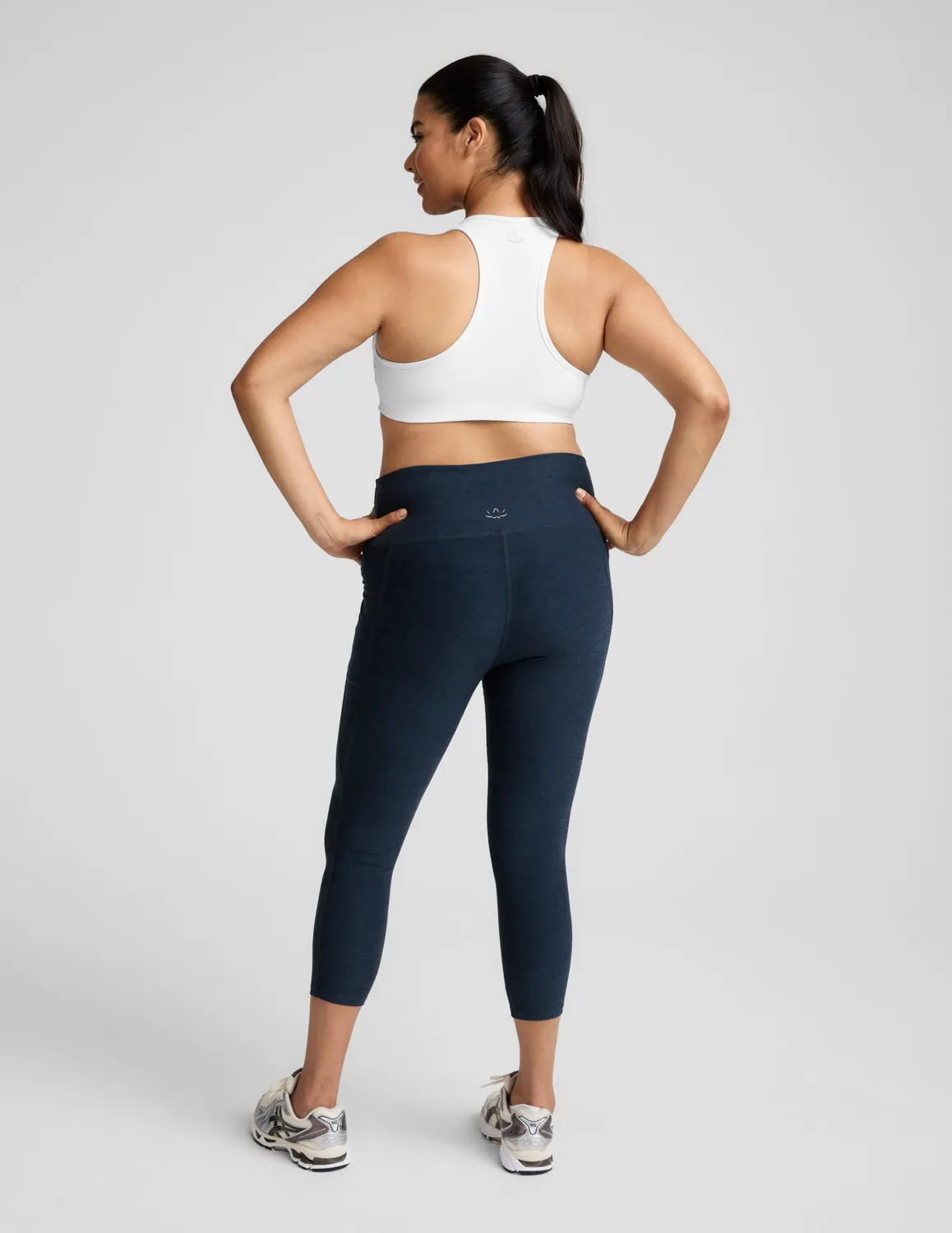 Beyond Yoga Spacedye Out Of Pocket Midi Legging träningstights mörkblå ficka