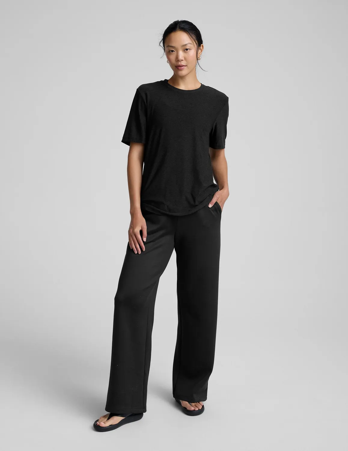 Beyond Yoga Always Beyond Crew Tee 2.0 t-shirt Darkest Night lätt