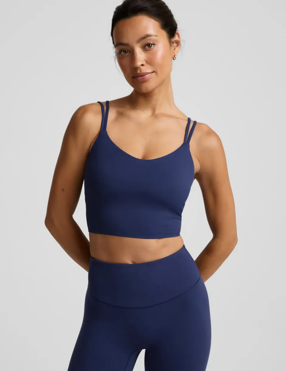 Beyond Yoga glowzone Strappy Cropped Tank träningslinne Deep Ocean