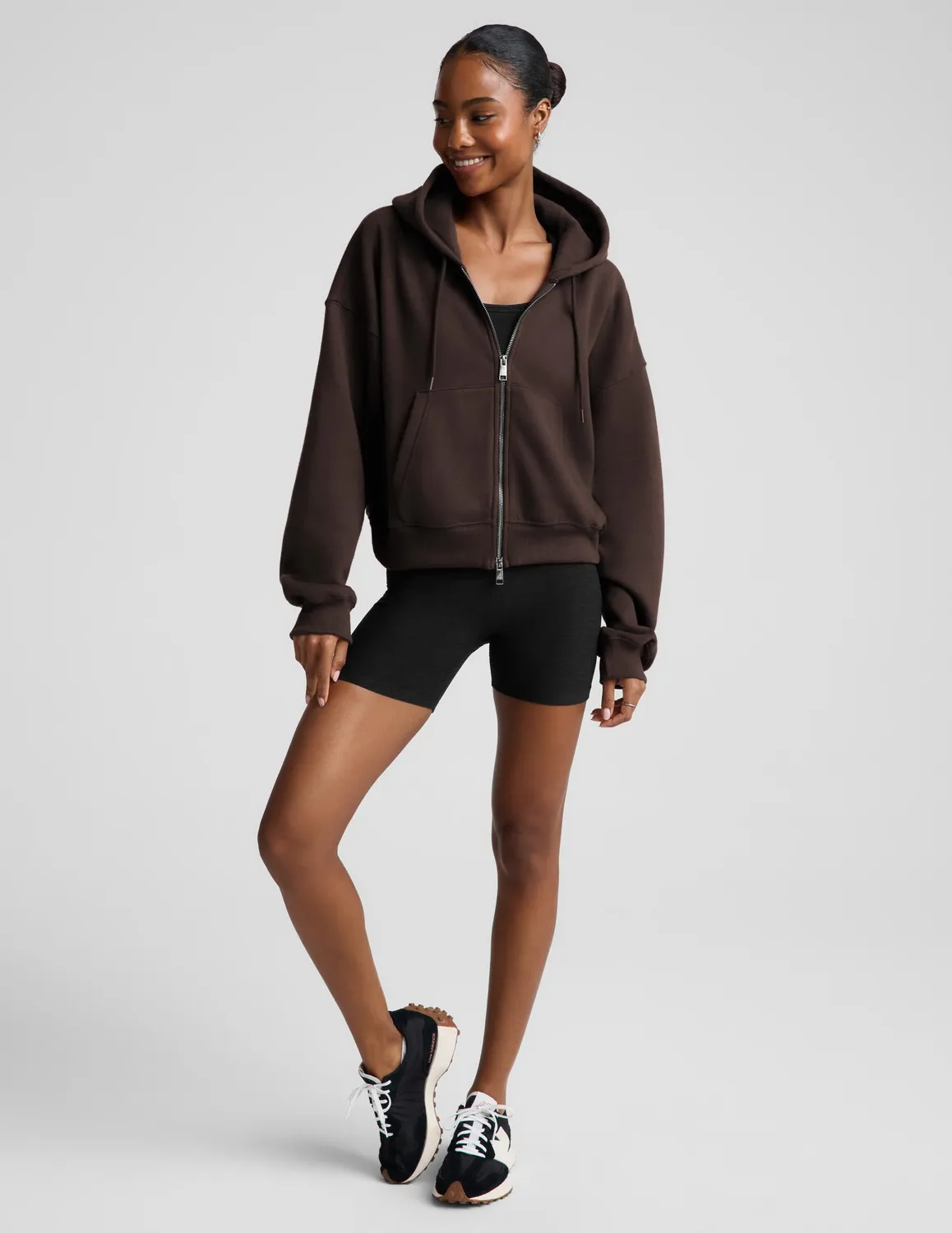 Beyond Yoga LuxeFleece 2.0 Full-Zip Hoodie dark chocolate hoodie