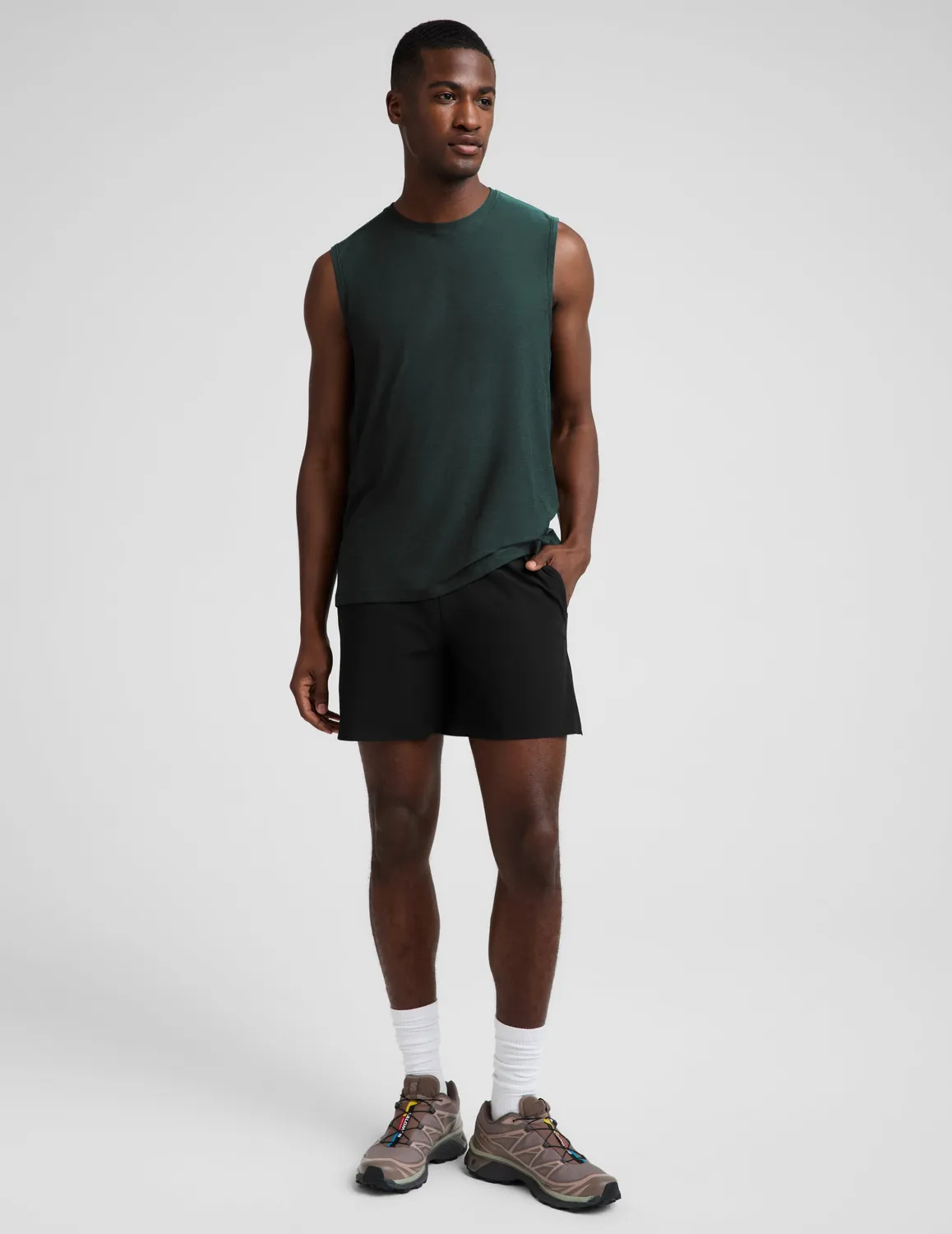 Beyond Yoga Always Beyond Muscle Tank 2.0 linne Dark Ivy herr