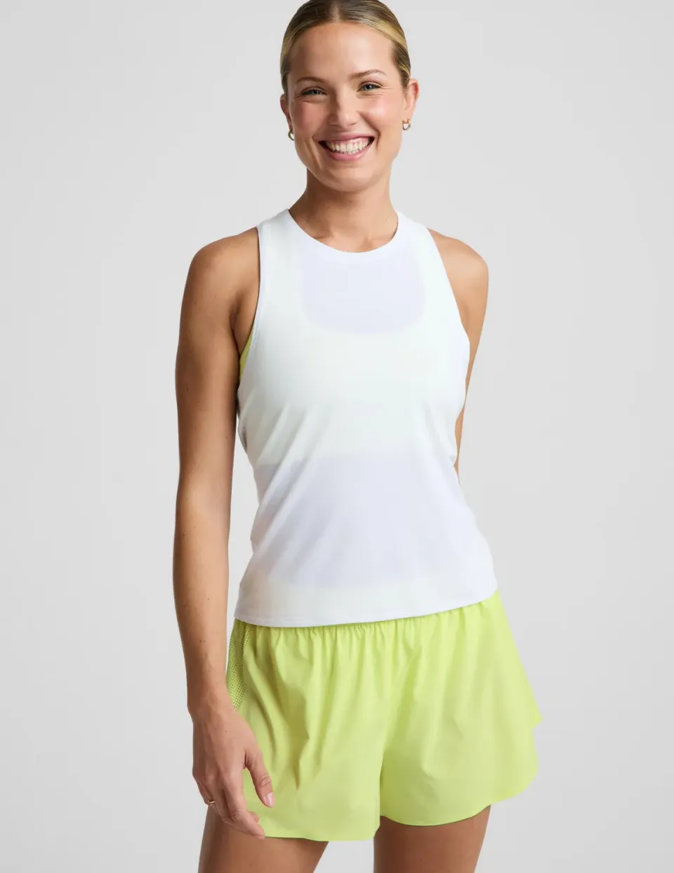 Beyond Yoga Breezeweight Active Racerback Tank träningslinne White lätt