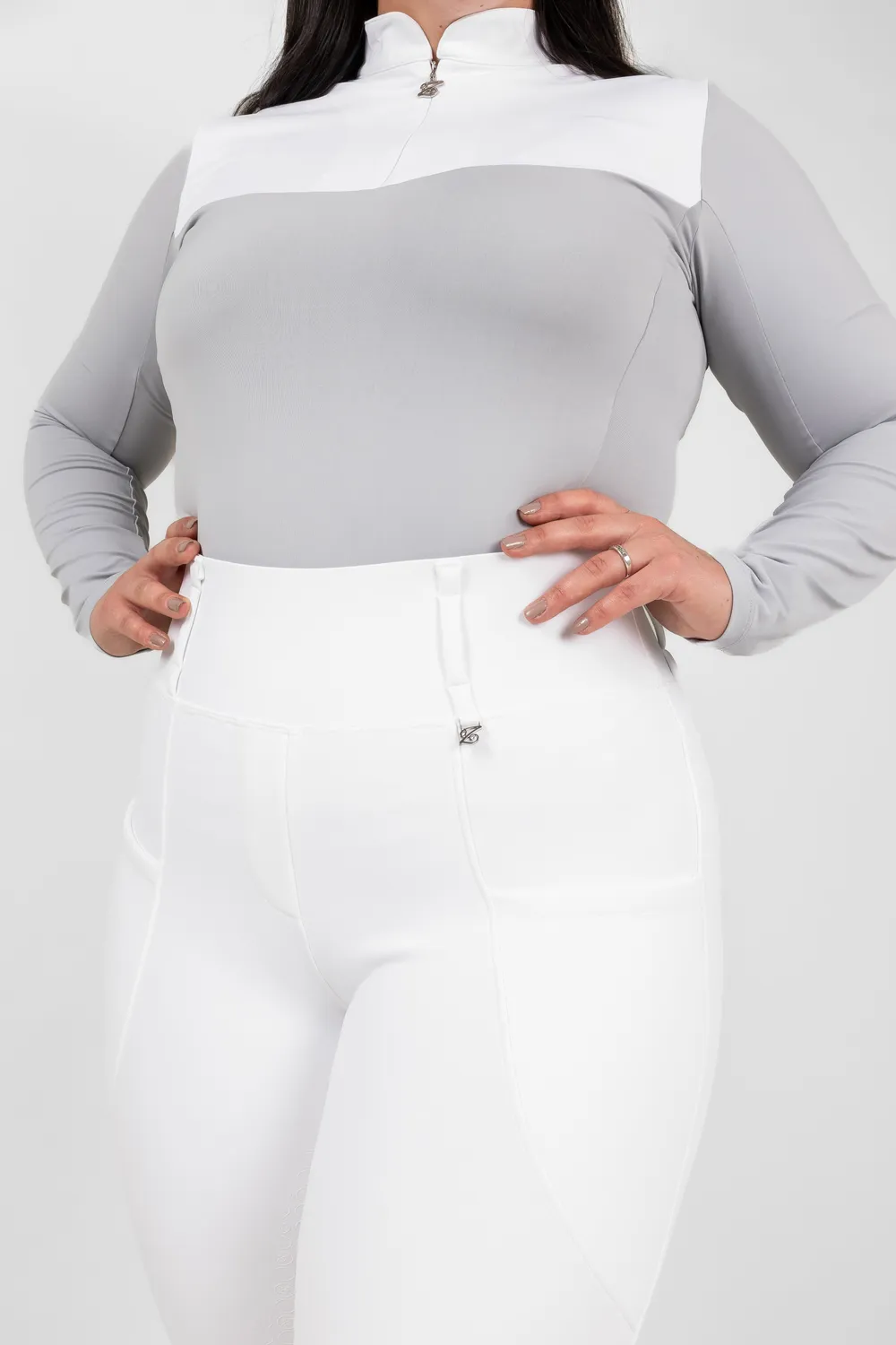 ZacZess Fleece Winter ridleggings vit helgrepp