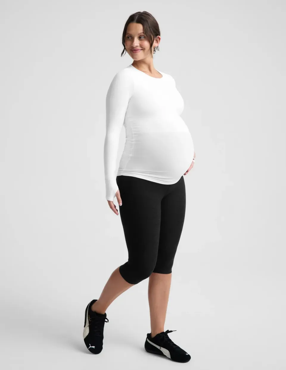 Beyond Yoga Spacedye Maternity Pedal Pusher leggings darkest night gravid