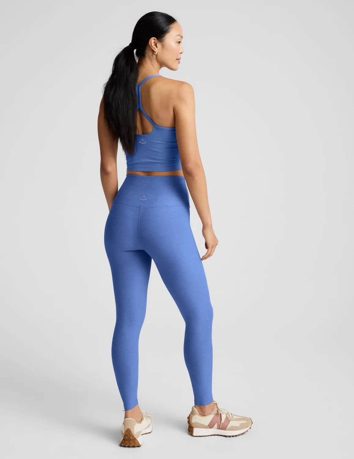 Beyond Yoga Spacedye Caught In The Midi High Waisted leggings Wild Flower Blue mjuk