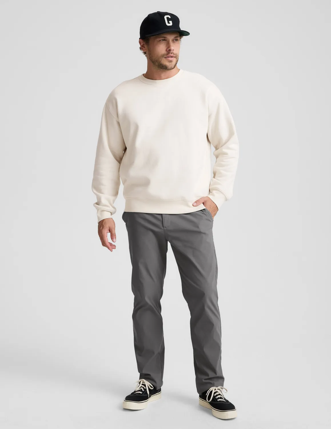 Beyond Yoga Element Chino 30" chinos lunar gray stretch