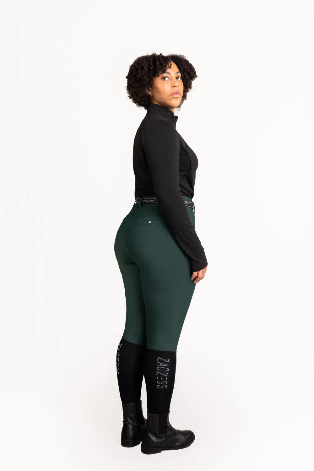 ZacZess London Pine Hybrid ridleggings plus mörkgrön