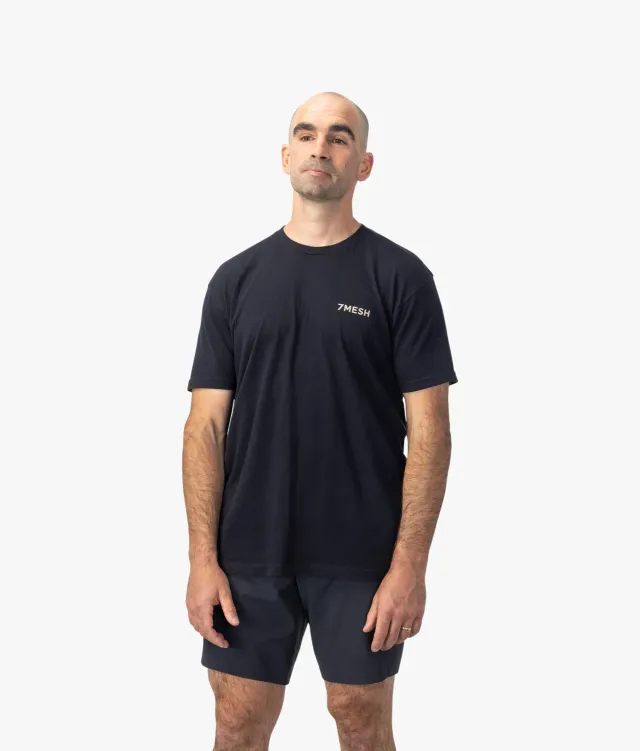 7mesh Podium t-shirt unisex Vintage Black Almond mjuk