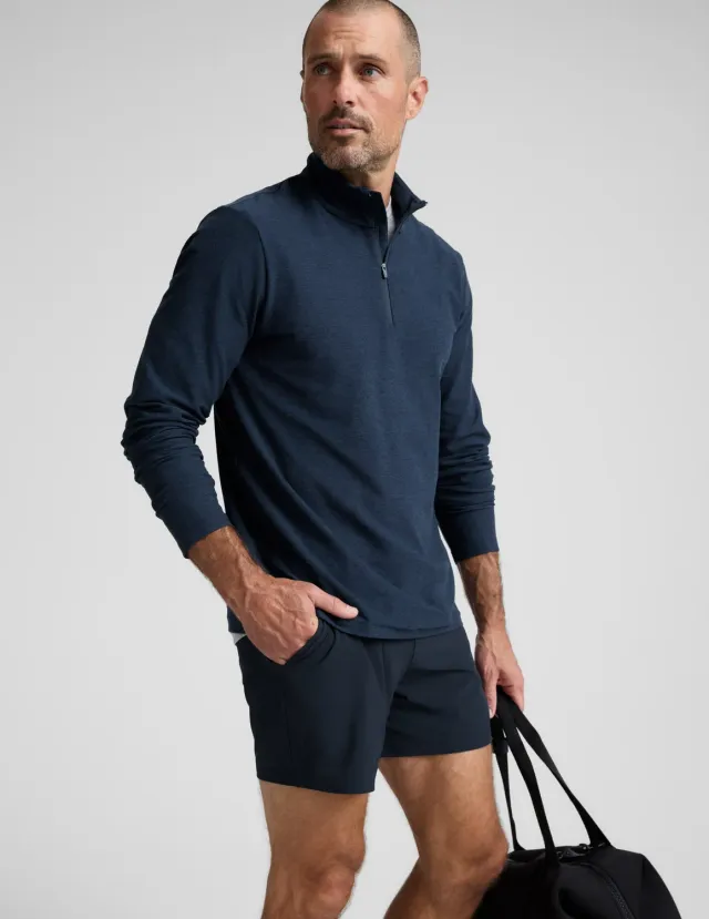 Beyond Yoga Pivotal 2.0 Men's Short 5" löpshorts Nocturnal Navy lätta