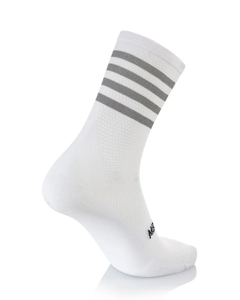 MB Wear Night cykelstrumpor vit reflex Q-Skin