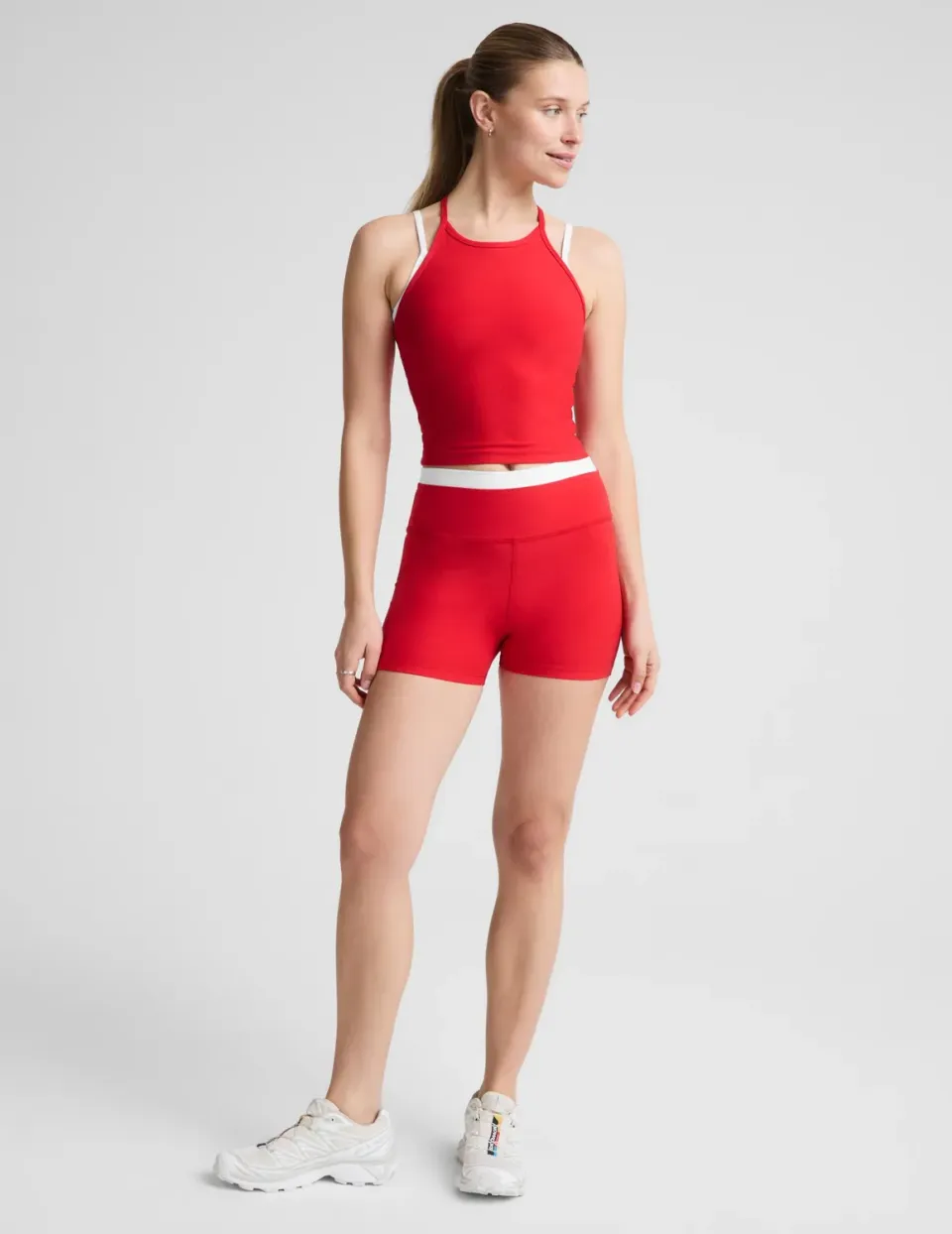 Beyond Yoga Spacedye Layered 3 Short shorts Candy Apple Red