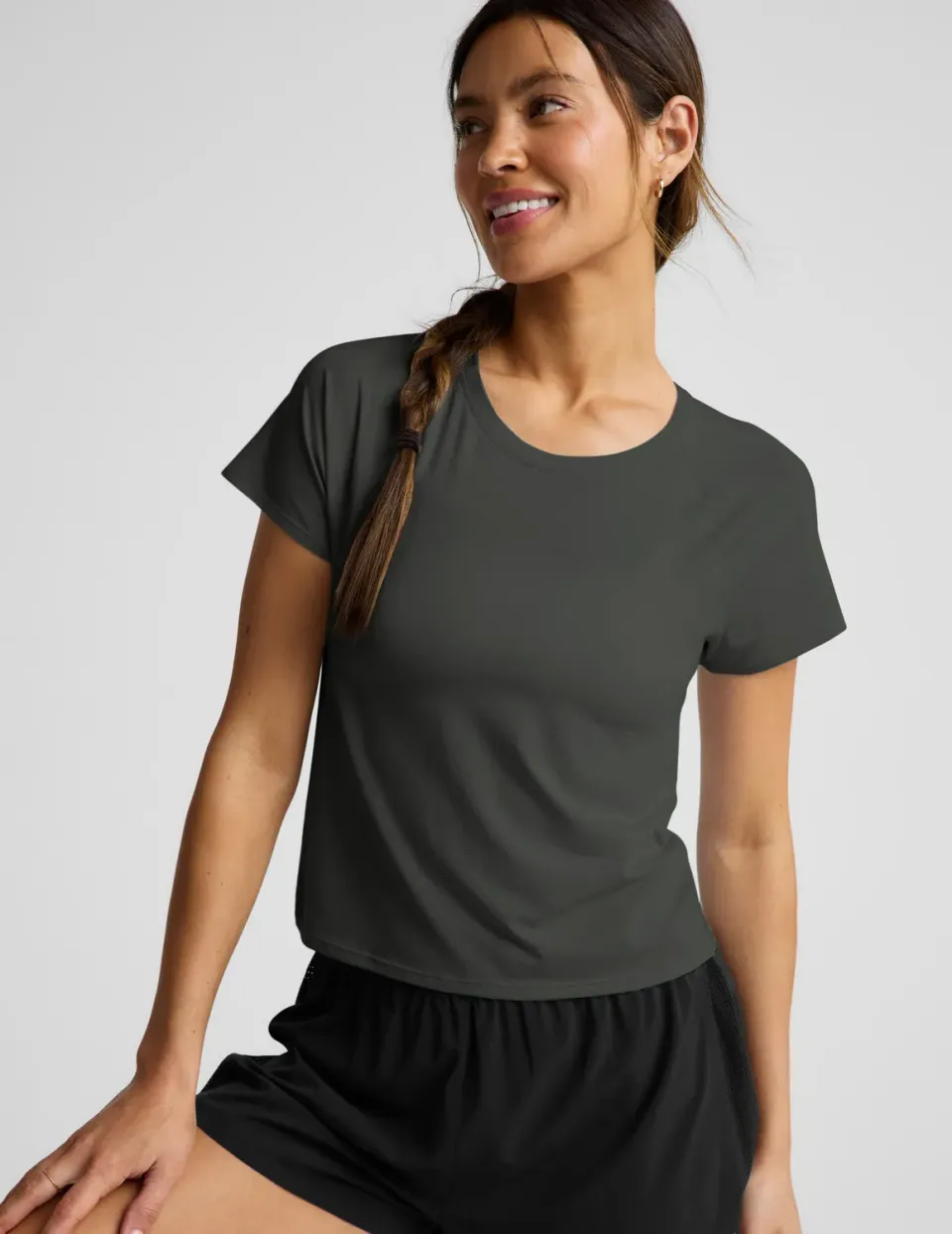 Beyond Yoga Breezeweight Active Short Sleeve Tee t-shirt Slate Green sval