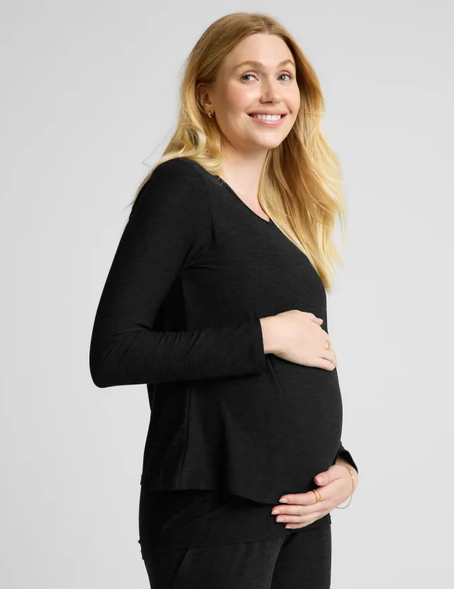 Beyond Yoga Featherweight Under Wraps amningströja Darkest Night