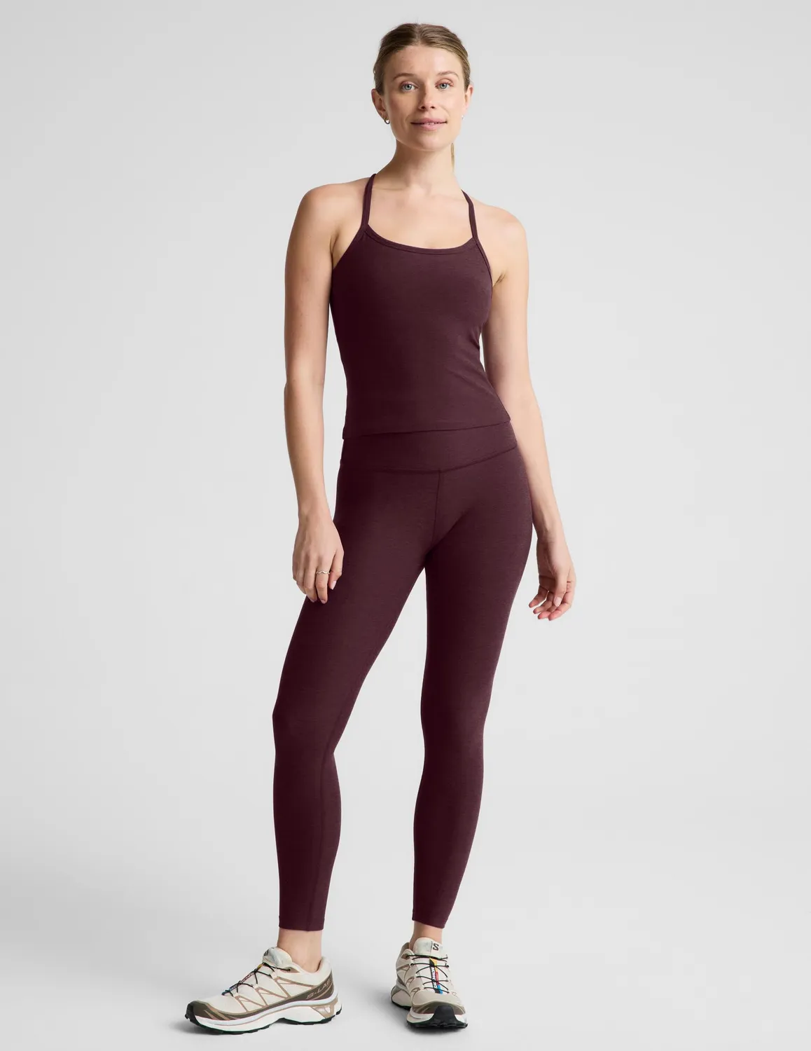 Beyond Yoga Spacedye Slim Racerback Midway linne Cabernet