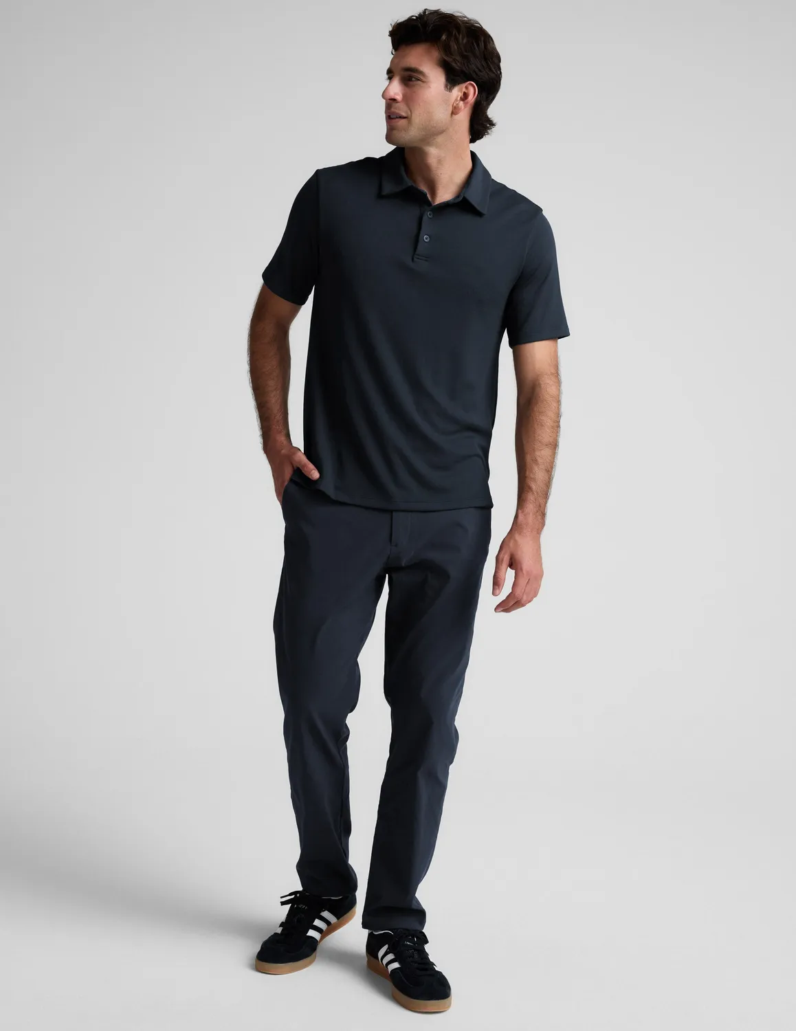Beyond Yoga All In Active piké Nocturnal Navy mjuk