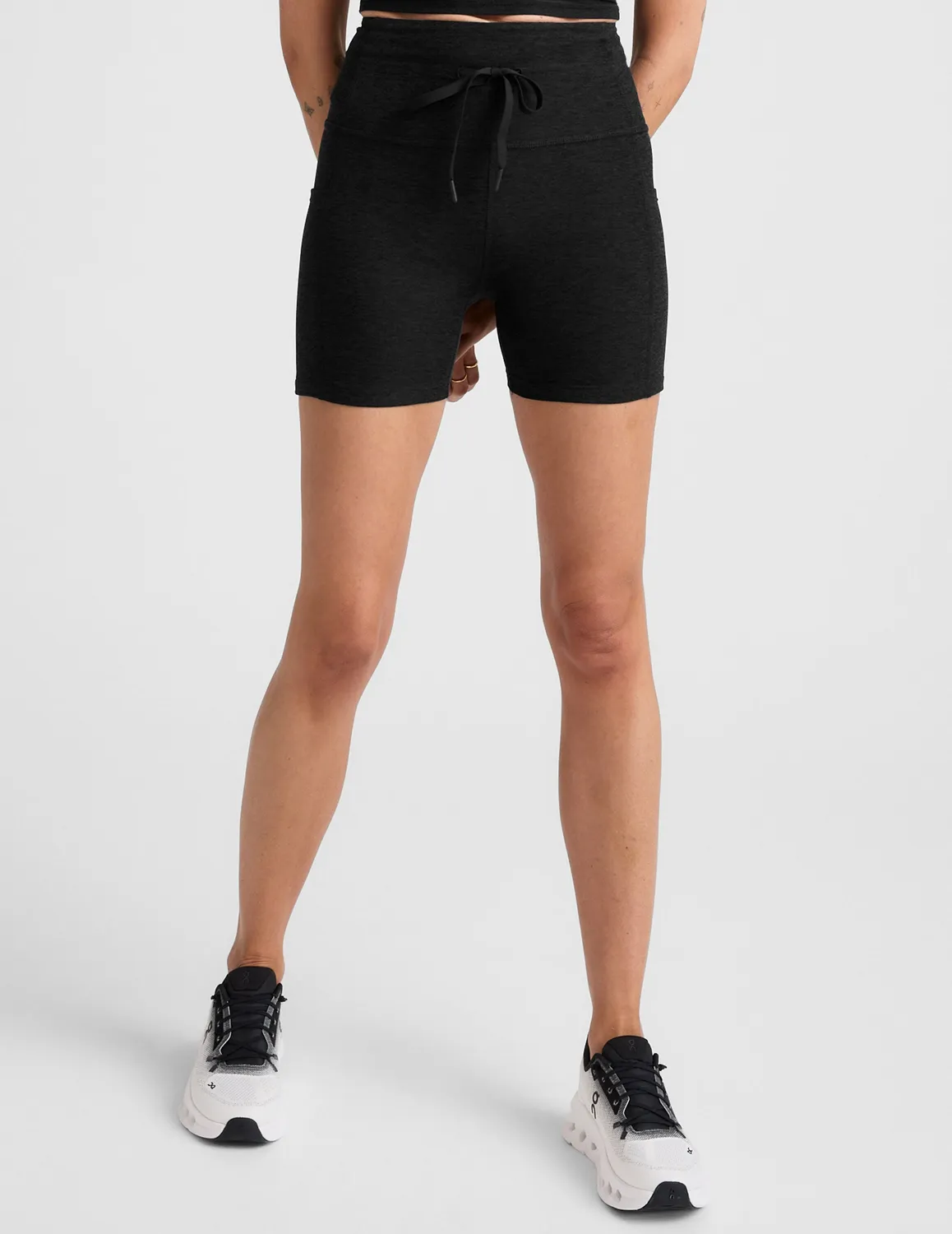 Beyond Yoga Spacedye Go Pocket 5" Short shorts Darkest Night fickor