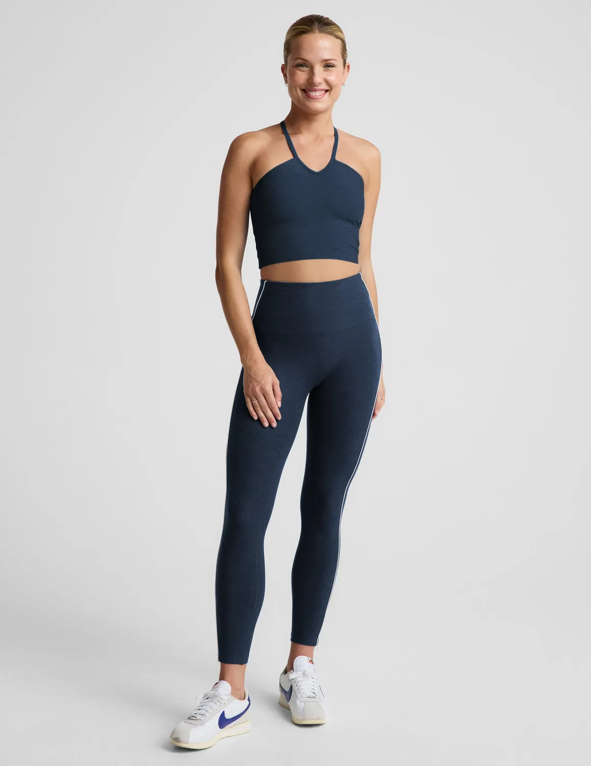 Beyond Yoga Spacedye Make It Strappy Tank träningslinne Nocturnal Navy