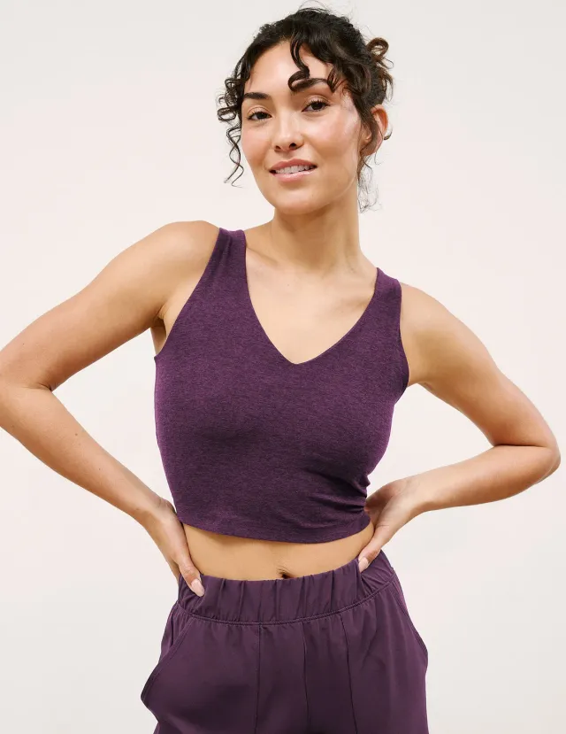 Beyond Yoga Spacedye Good Day Cropped Tank träningslinne Brilliant Blackberry
