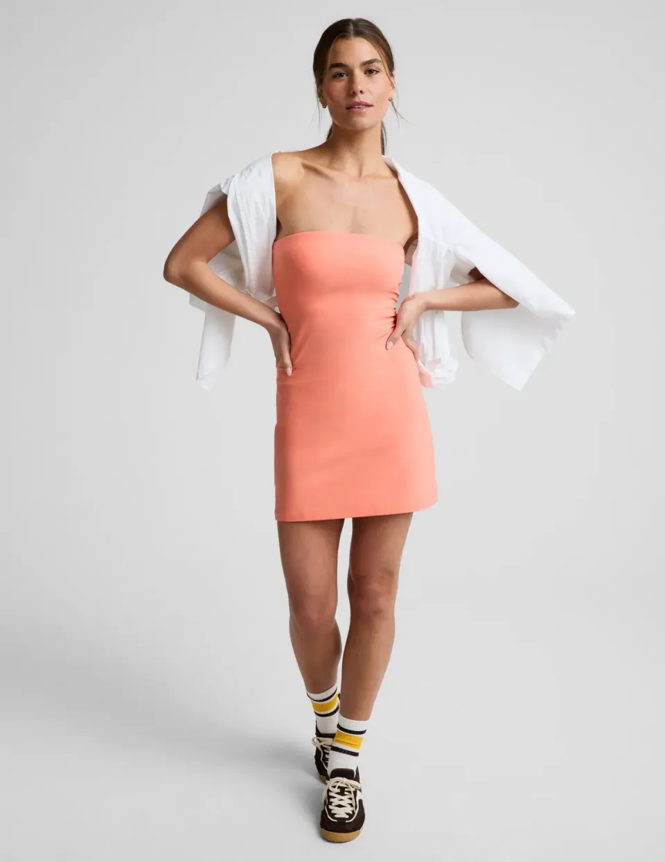Beyond Yoga Spacedye Joy Strapless Miniklänning Dreamsicle axelbandslös