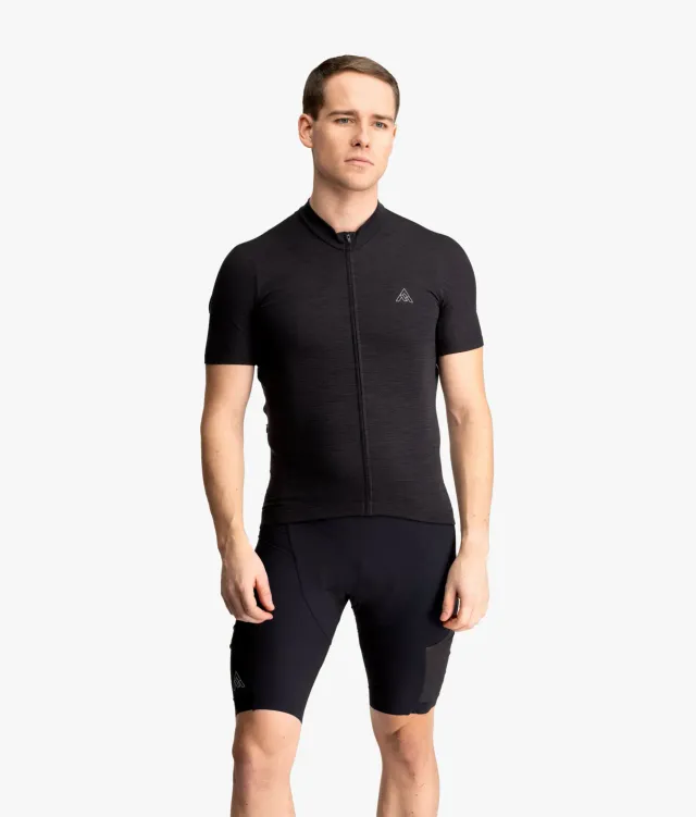 7MESH Horizon cykeltröja kort ärm Phantom ventilerande