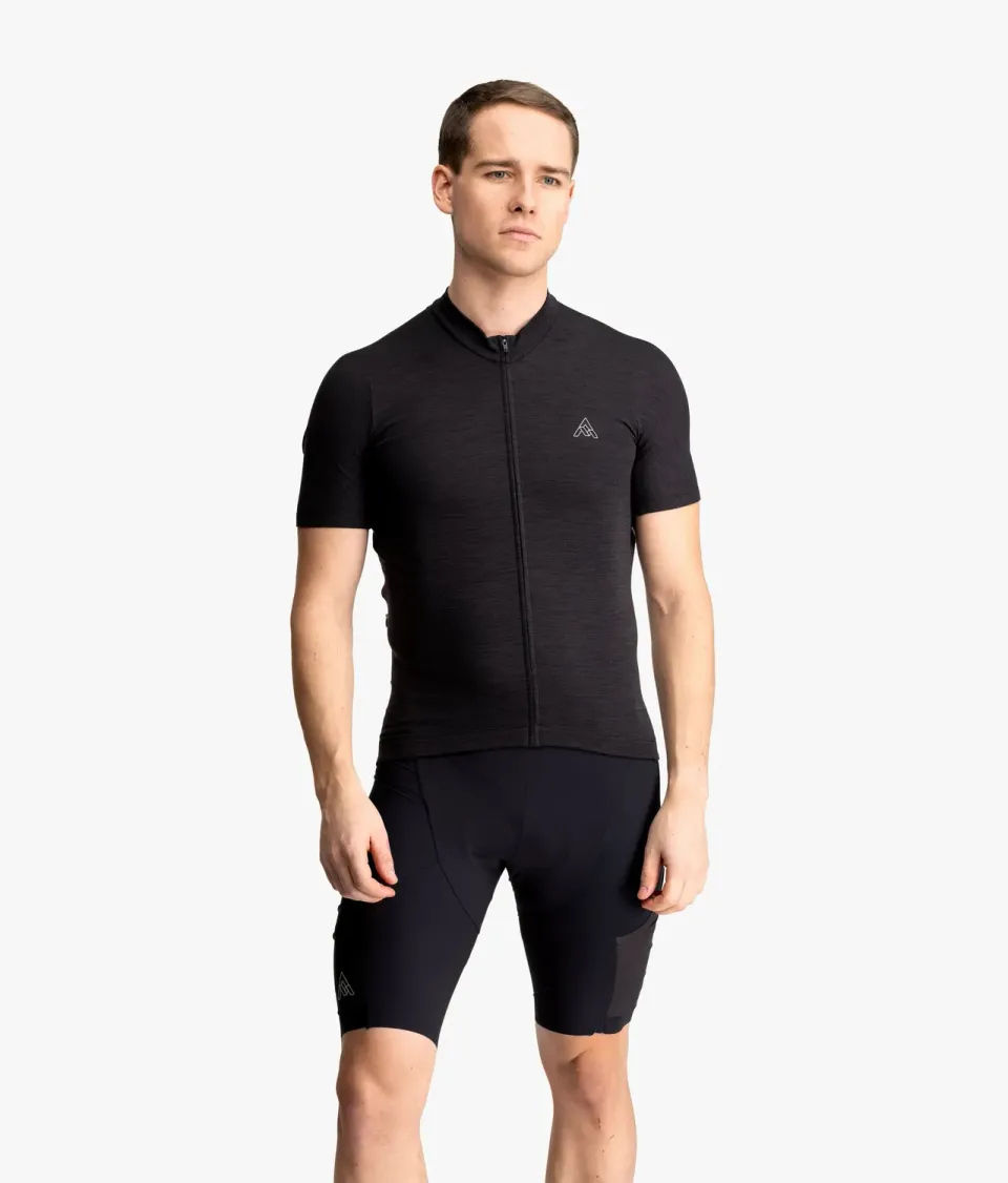 7MESH Horizon cykeltröja kort ärm Phantom ventilerande