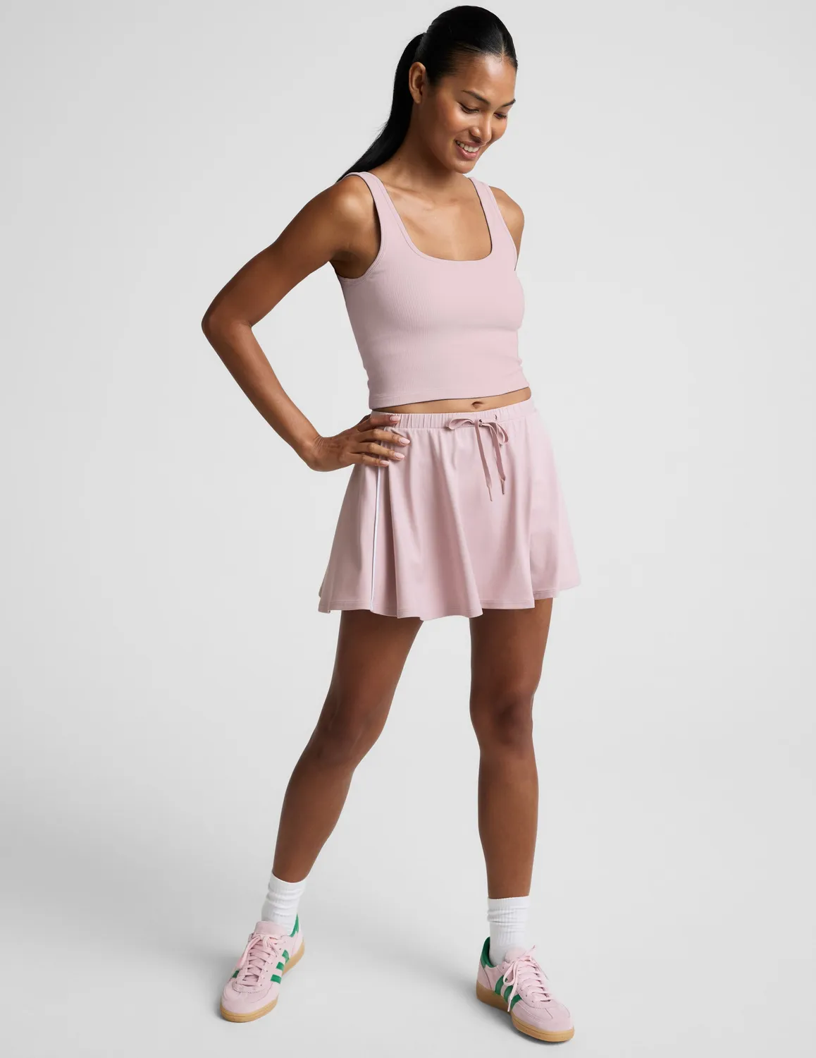 Beyond Yoga Keep It Cool Seamless Cropped Tank linne Blush Blooms kylande