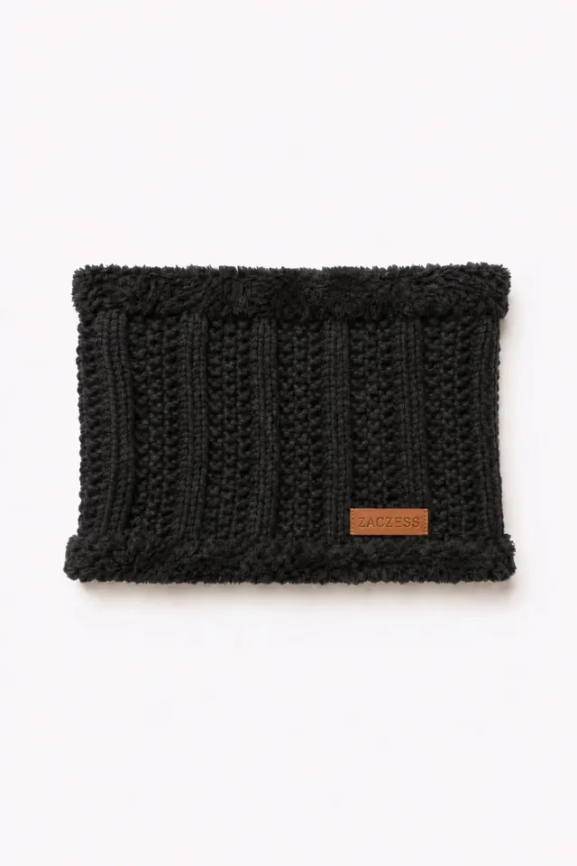 ZacZess Winter Scarf tubscarf svart teddyfoder