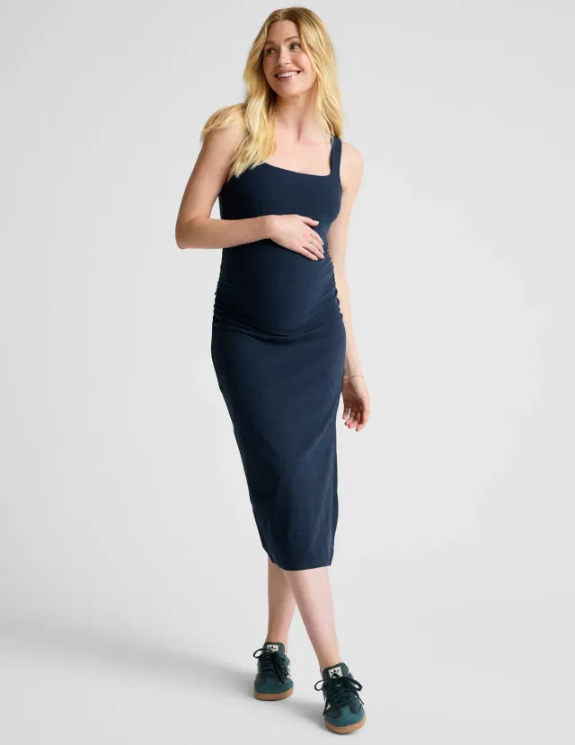 Beyond Yoga Spacedye Icon mammaklänning Nocturnal Navy midi