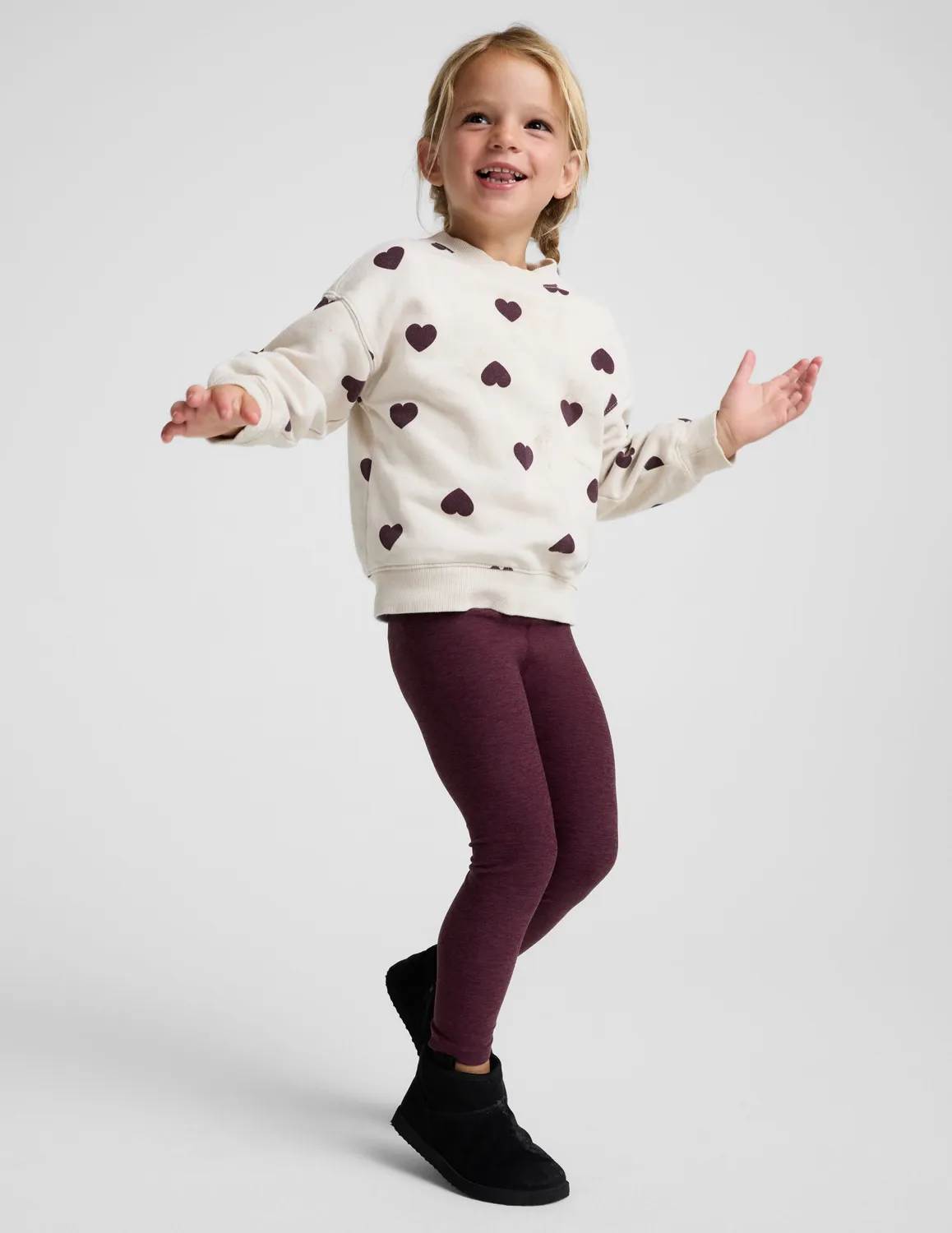 Beyond Yoga Spacedye Toddler Legging barntights Cabernet mjuk