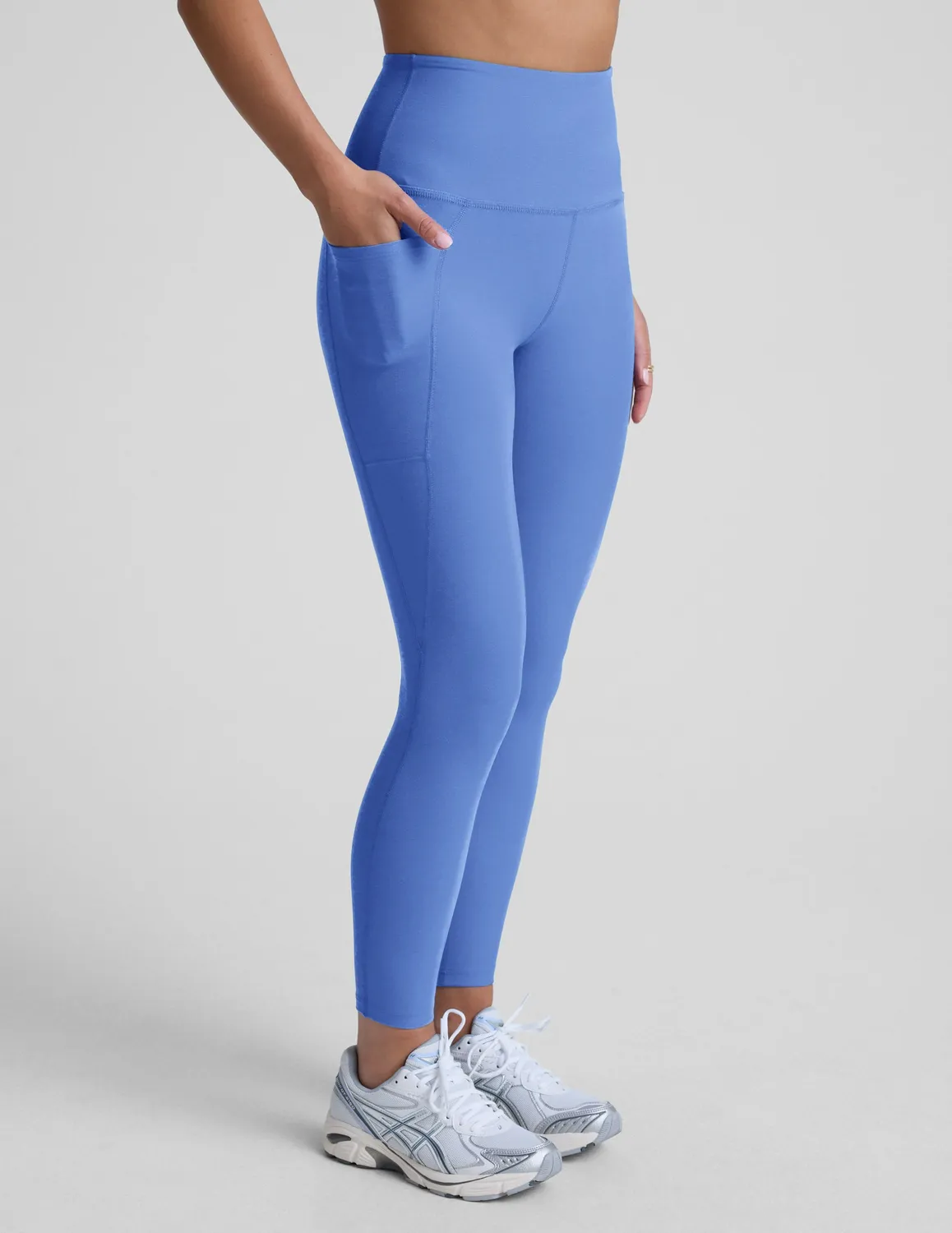 Beyond Yoga Spacedye Out Of Pocket High Waisted Midi Legging Wild Flower Blue Heather