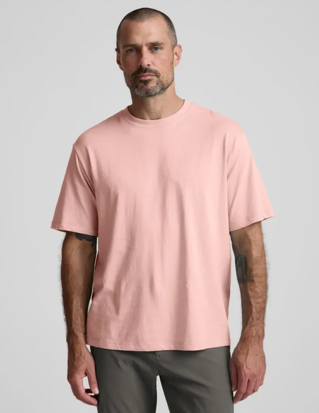 Beyond Yoga SoftKnit Cotton Tee t-shirt Umber Pink bomull herr