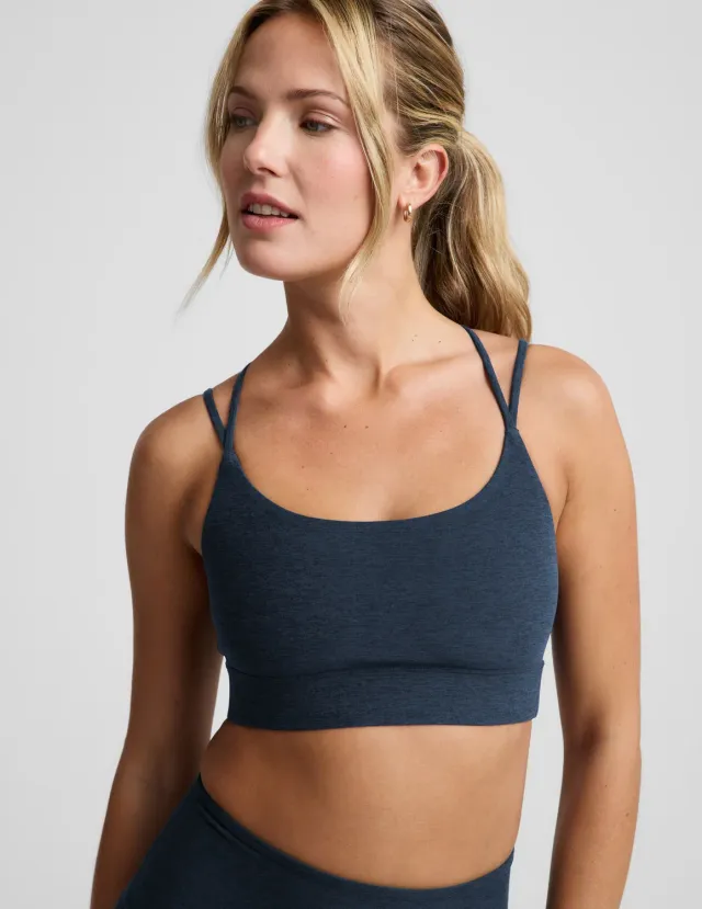 Beyond Yoga Spacedye Back To It Strappy sport-bh marinblå