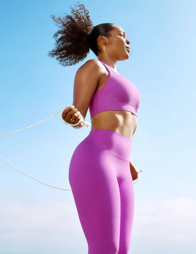 Beyond Yoga Glowzone High Waisted Midi Leggings Electric Fuchsia rosa