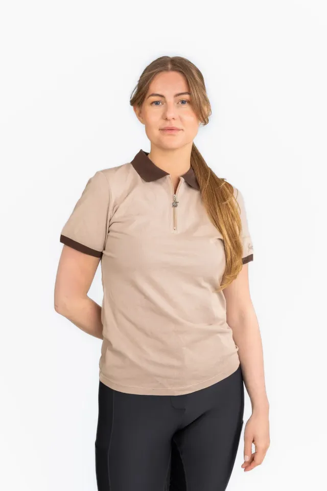 ZacZess Pebbles Polo Shirt piké svart funktionsmaterial