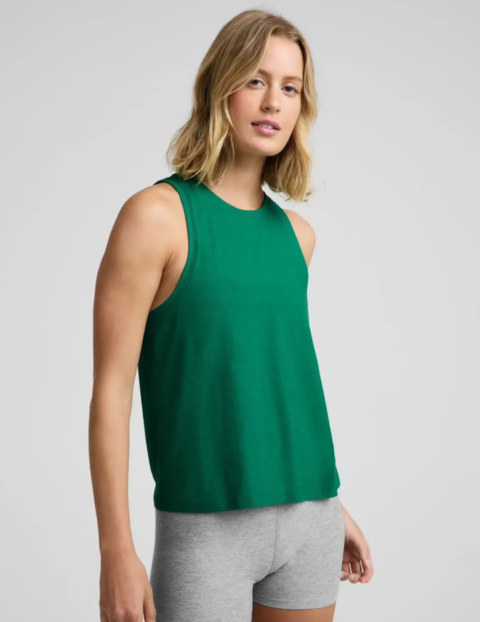 Beyond Yoga Featherweight Rebalance Tank linne Legacy Pine Heather lös
