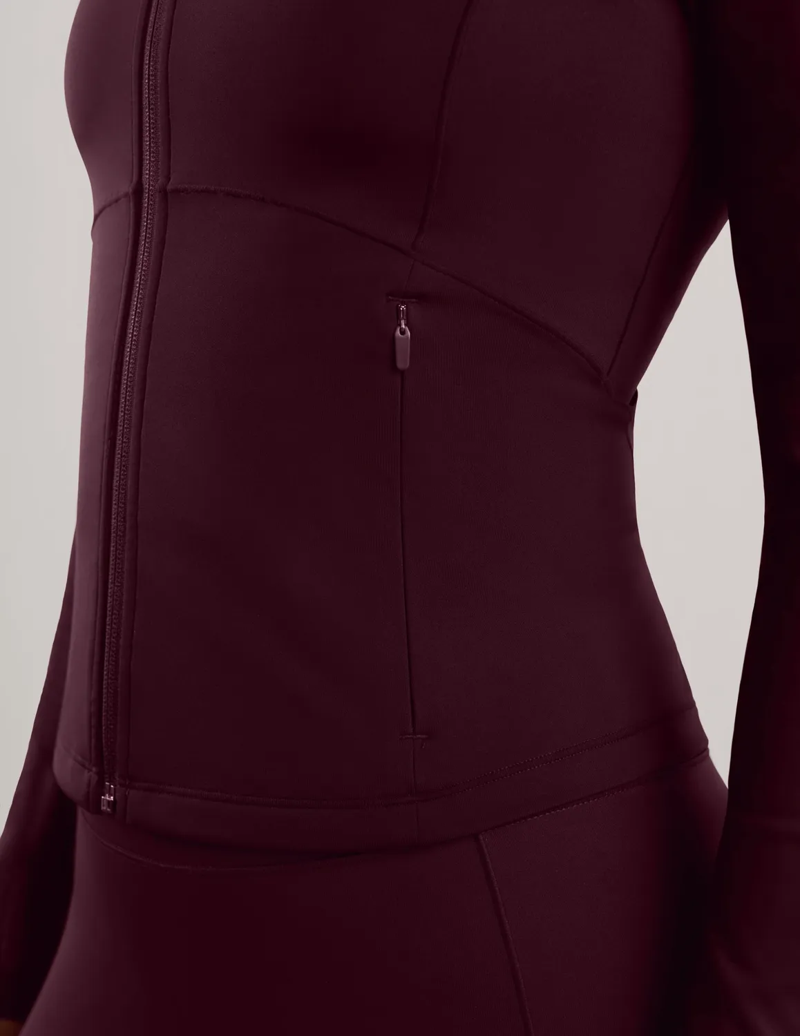 Beyond Yoga Pacer Fleece-Backed Full Zip Jacket träningsjacka Cabernet