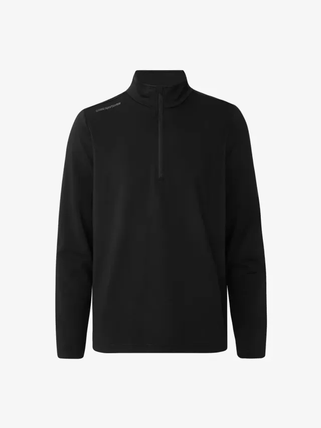 Cross Sportswear Athletic Light halvzip svart herr lätt