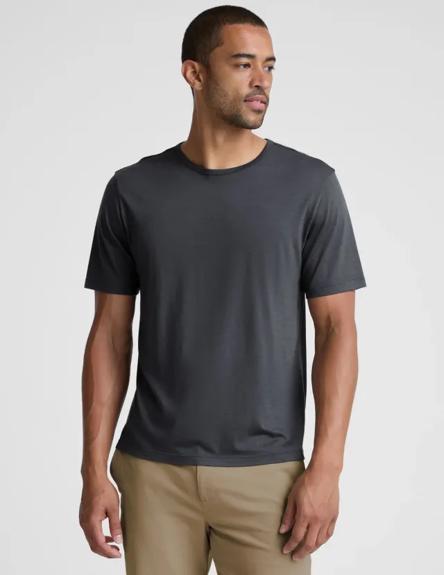 Beyond Yoga Merino Wool Crew t-shirt Obsidian Slate andas