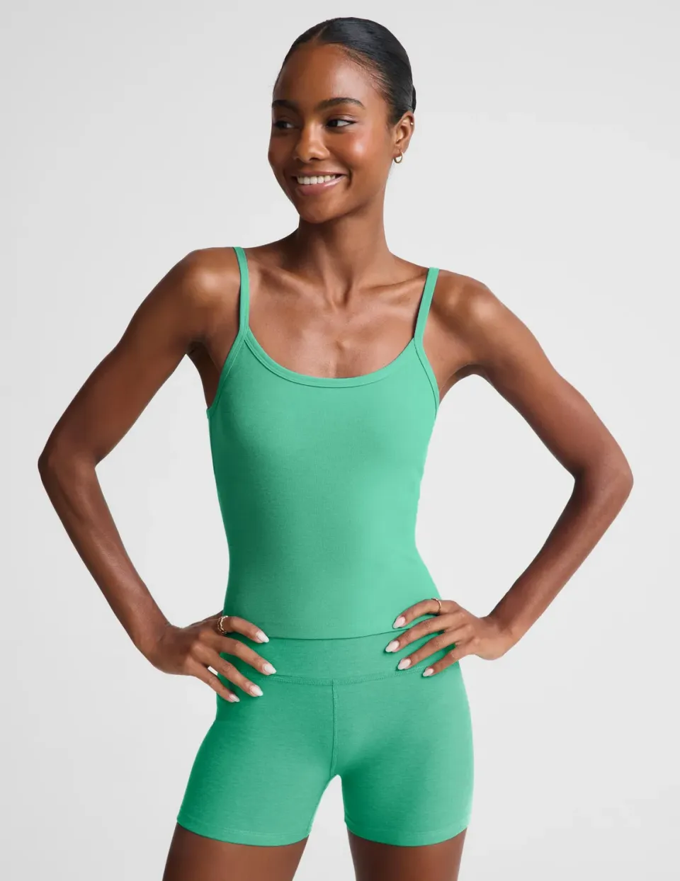 Beyond Yoga Spacedye Forever Tank träningslinne Emerald med bh